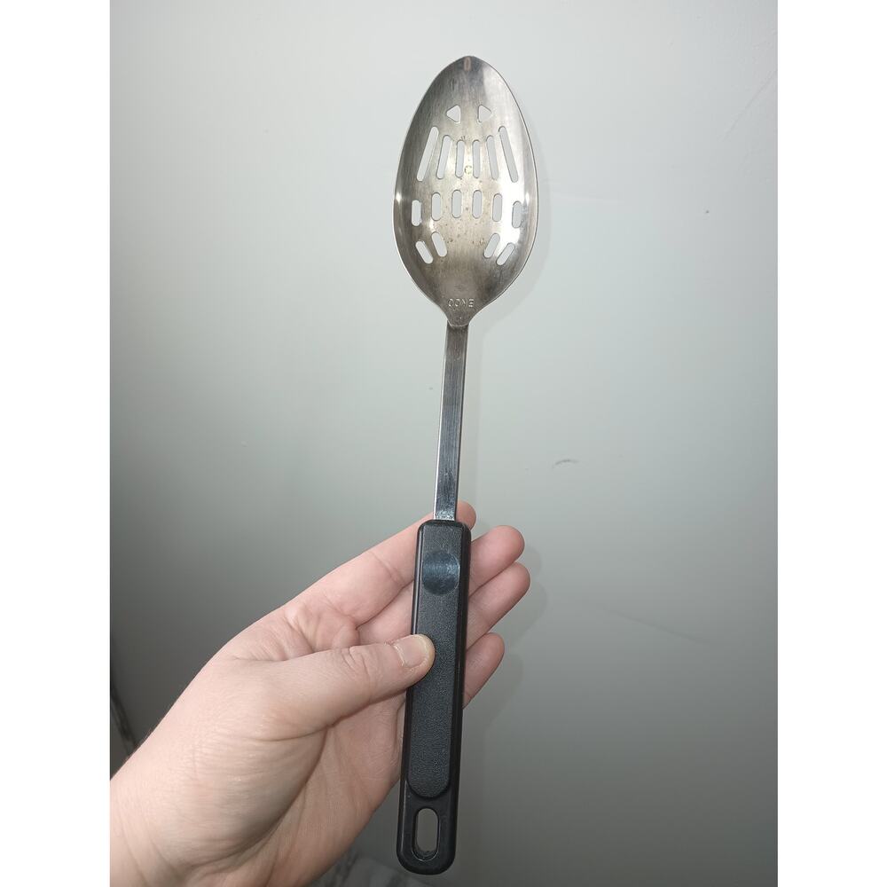 Vintage ECKO Forge Stainless Black Composite Rivet‎ Handle Spoon